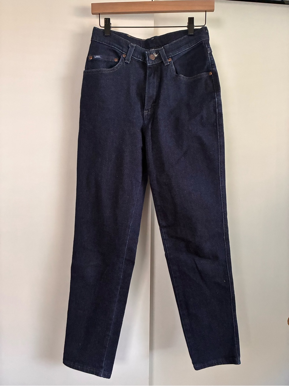 Lee Women's Boyfriend Jeans in Dark Indigo Blue